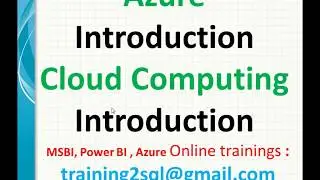 Introduction to Azure | Introduction to Cloud Computing | What is Azure | What is cloud Computing