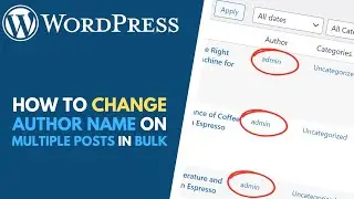 WordPress: How to Change the Author Using Bulk Editor