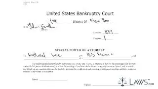 Learn how to fill bankruptcy special power of attorney