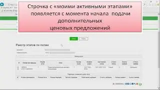 Подача дополнительных ценовых предложений