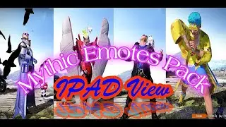 PUBG MYTHIC Emotes PACK On CARLO (For Free Edits) | IPAD View😍 | TOM Playz
