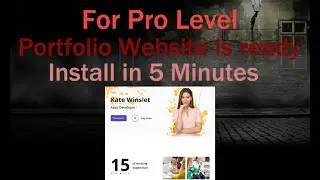 Your Free portfolio website is ready || install in 5 minutes