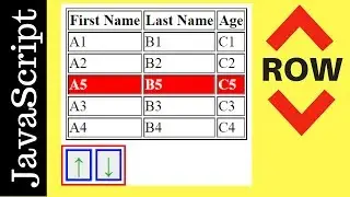 JavaScript - How To Move HTML Table Selected Row Up And Down In Javascript [ with Source code ]