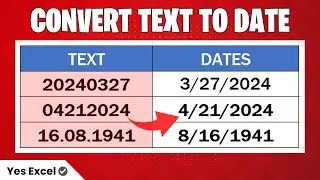 Convert Text to Date in Excel