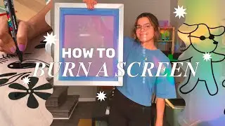 Screen Print with me ✸ HOW I BURN A SCREEN ✸ Printing at home ✸