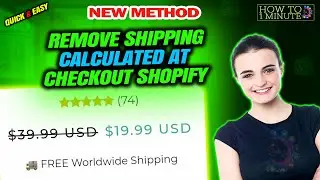 How to remove shipping calculated at checkout shopify 2024 (Quick & Easy)