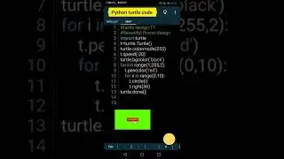 python turtle code |python tutorial |Python graphics #shorts #python #programming