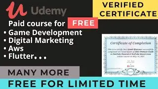 Udemy free courses certificate | free online course - udemy | Udemy Coupons #udemy