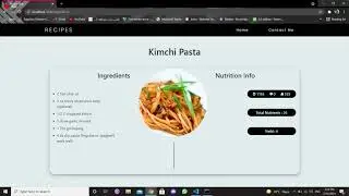 Recipe website using react js