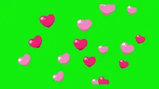 Fizzy Hearts In Green Screen | Chroma Key For Effects | Free