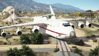 Antonov An-225 Emergency Crash Landing On Train Tracks | GTA 5