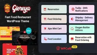 Gloreya - Food Ordering & Delivery Restaurant WordPress Theme Free Download