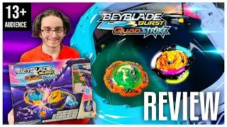 BEYBLADE GLOW TECH NEW LIGHT IGNITE Battle Set Beyblade Burst QuadStrike Review! (13+)