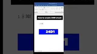 Create an 🔥 OMR 👍 Answer Sheet #shorts #viral