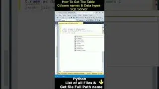 Get table column names and datatypes in sql server database