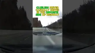 Recklesa driver takes the wrong side of the highway #driving #ytshorts #youtubeshorts #car