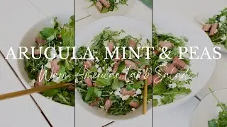 Warm American Lamb Salad with Arugula, Mint and Peas