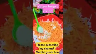 zinger burger 🍔 recipe crispy chicken burger please try to our home and send me heart 💓