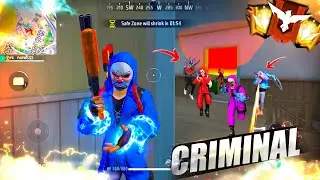 FREEFIRE 🔥" Blue Criminal " Solo vs Squad Mp40 + M4A1 🤯 21 Kills Op - Garena free fire #freefire