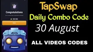 Tapswap 30 August video codes || Tapswap Amazon success code ||Start profitable YouTube channel