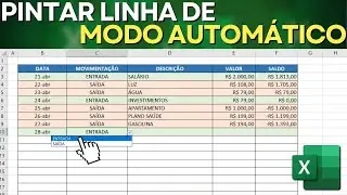 Pintar Linha Automaticamente Conforme Texto no Excel | Como Fazer Formatação Condicional