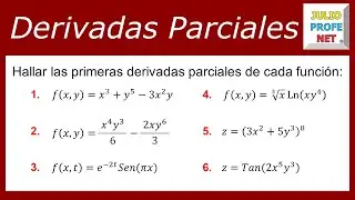 DERIVADAS PARCIALES - Ejercicios del 1 al 6