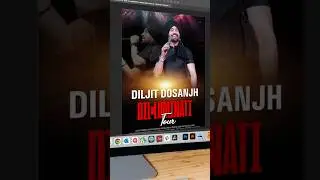 Poster design: Photoshop tutorial #diljitdosanjh #diljit #designskills