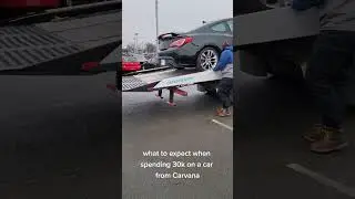 carvana car delivery fail falling of the truck