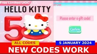 *NEW UPDATE CODES* [50TH Limited UGC] My Hello Kitty Cafe (Build) ROBLOX |ALL CODES| JANUARY 5, 2024