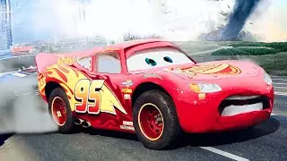 Lightning McQueen in Real Life Disney Cars STORM  DRIFTs Tornado