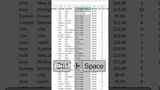 Time Saving Excel Keyboard Shortcuts Part 1