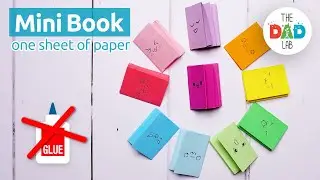 How To Make a Mini Notebook from ONE sheet of Paper - NO Glue Needed