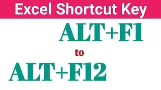 Excel Shortcut Key : ALT+F1 to ALT+F12