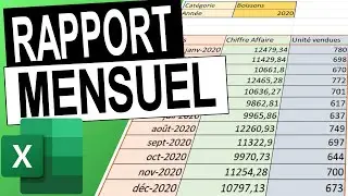 Tuto - Créer un rapport par mois dans Excel