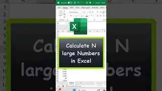 Calculate N large numbers in Excel #nlargenumbers #vikaljain