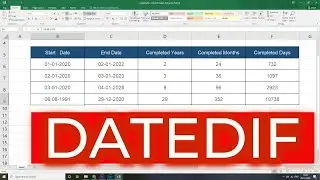 How to Calculate Difference Between two dates in excel