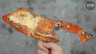 Restoration Very Rusty Old Large Kitchen Knife