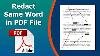 How to redact the same word in pdf using Adobe Acrobat Pro DC