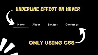 underline effect on menu hover effect | css menu hover effect