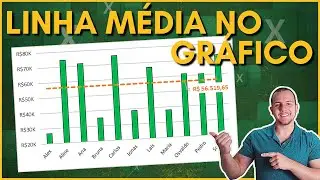 Como fazer gráfico no Excel com linha média | Gráfico colunas com linhas! 🔥