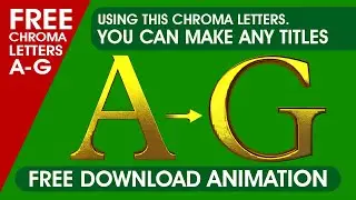 GOLDEN 3D ALPHABETS  ( A - G )  in Green Screen