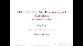 SAS - 5A - Numeric Functions