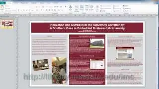 Microsoft Publisher: Conference Poster Sessions