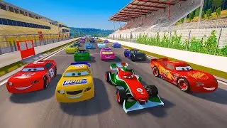 Crazy Cars Lightning McQueen VS Francesco Bernoulli Cruz The King Race Circuit de Spa Francorchamps