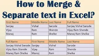 Splitting and Joining Text in Excel.