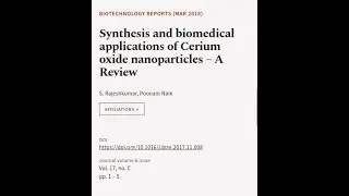 Synthesis and biomedical applications of Cerium oxide nanoparticles – A Review | RTCL.TV