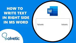 How to WRITE TEXT in RIGHT SIDE in MS Word ✅