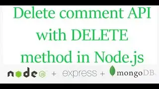 Delete comment API in node.js