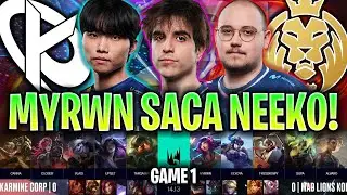 MYRWN SACA NEEKO TOP CONTRA KARMINE CORP! *LOCURA* | KC vs MDK Game 1 LEC PLAYOFFS 2024 ESPAÑOL LVP