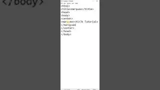#shorts |Marquee Tag in HTML| How To Use Marquee Tag| Marquee Tag|#viral #trending #jktutorials